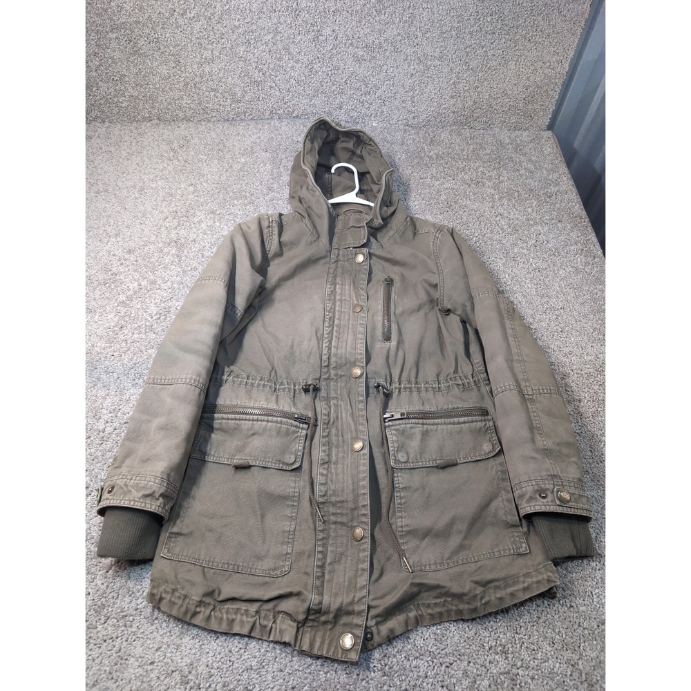 GARAGE 3 IN‎ 1 Parka Jacket Olive Green Military Utility Hooded Size S P